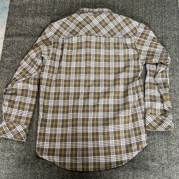 Youth Blurr Plaid organic cotton Button Down EUC sz M 10-12y - Picture 6 of 7